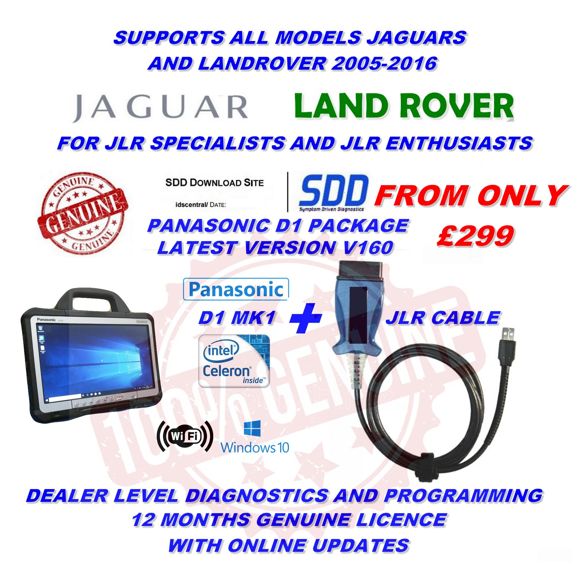 Jaguar Land Rover Range Rover diagnósticos Kit IDS SDD está completo 159.04 Cable De Chip