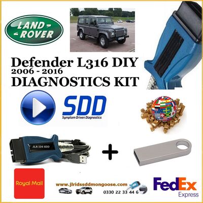 Defender L316 2006 - 2016 Land Rover Symptom Driven Diagnostics SDD JLR Diy Kit, image 