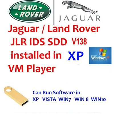 aguar / Land Rover IDS SDD software version 138 on USB Stick     Jaguar/Landrover Diagnostic Software     The JLR Jaguar / Landrover IDS SDD diagnostic software and calibration files come on a 16Gb USB drive and can only be installed on a computer or laptop running Windows XP Professional - the software will not install on any other operating system.    The sale does not include any interface cable e.g. Mongoose, VCM etc. which must be purchased separately. The make of USB drive may vary depending upon availability but will always be a 16Gb model.