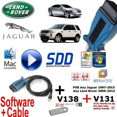 Jaguar XJ XK XF F Type Mongoose Pro Diagnostics kit IDS SDD JLR v138 + V131 Cable + USB 16GB