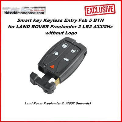 Smart key Keyless Entry Fob 5 BTN for LAND ROVER Freelander 2 LR2 433MHz without Logo (2007+), image 