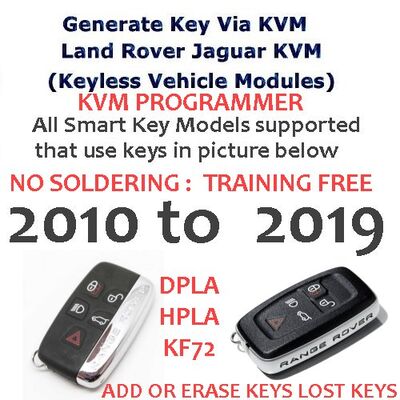 OBD Direct + Generate Key Via KVM Land Rover Jaguar KVM Programmer (Keyless Vehicle Modules) 2010 to  2018, image 