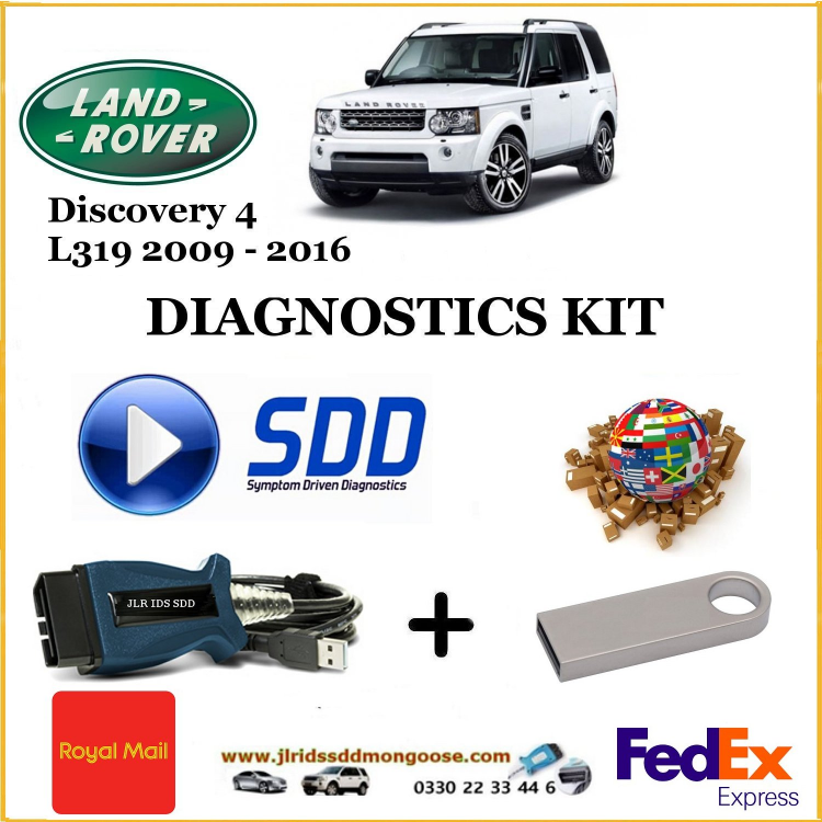 Discovery 4 L319 2009 - 2016 Land Rover Symptom Driven Diagnostics SDD JLR Diy Kit